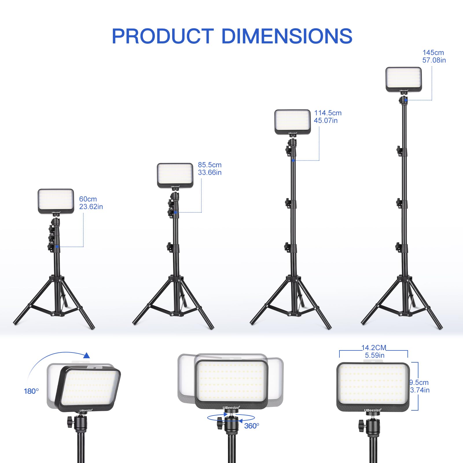 Dimmable LED Video Light Kit for Enhanced Shooting