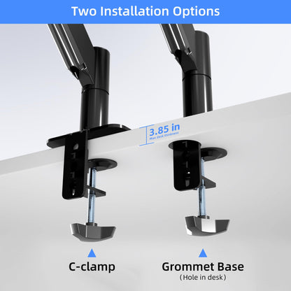 Suptek Gas Spring Monitor Arm Desk Mount Fits 17 to 32 Inch