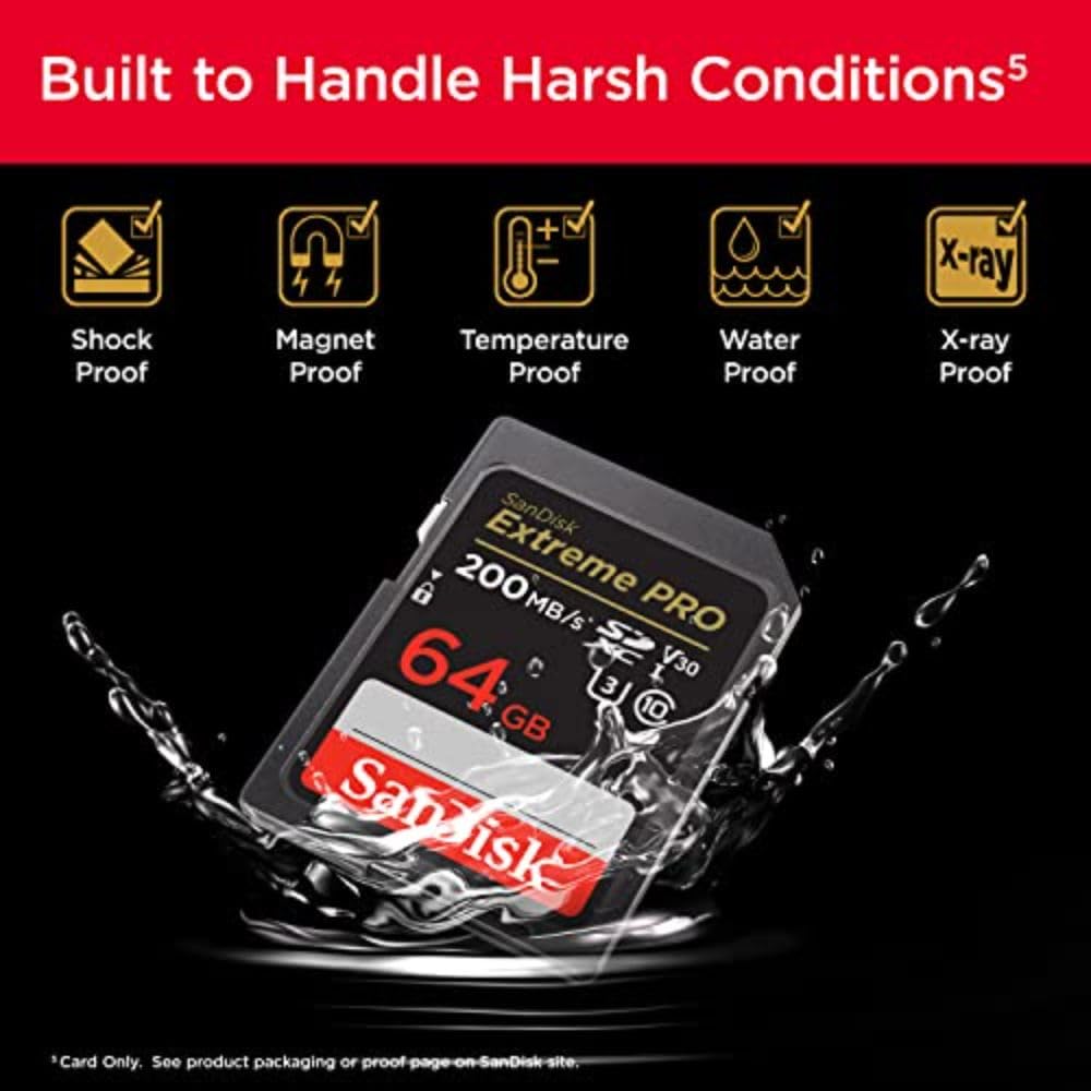 SanDisk 256GB Extreme PRO SD Card for Fast 4K Transfers