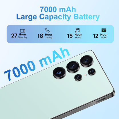 MMY I25 Ultra Unlocked Phone Built In Pen 6.99in 16GB 512GB Android 14 5G Green