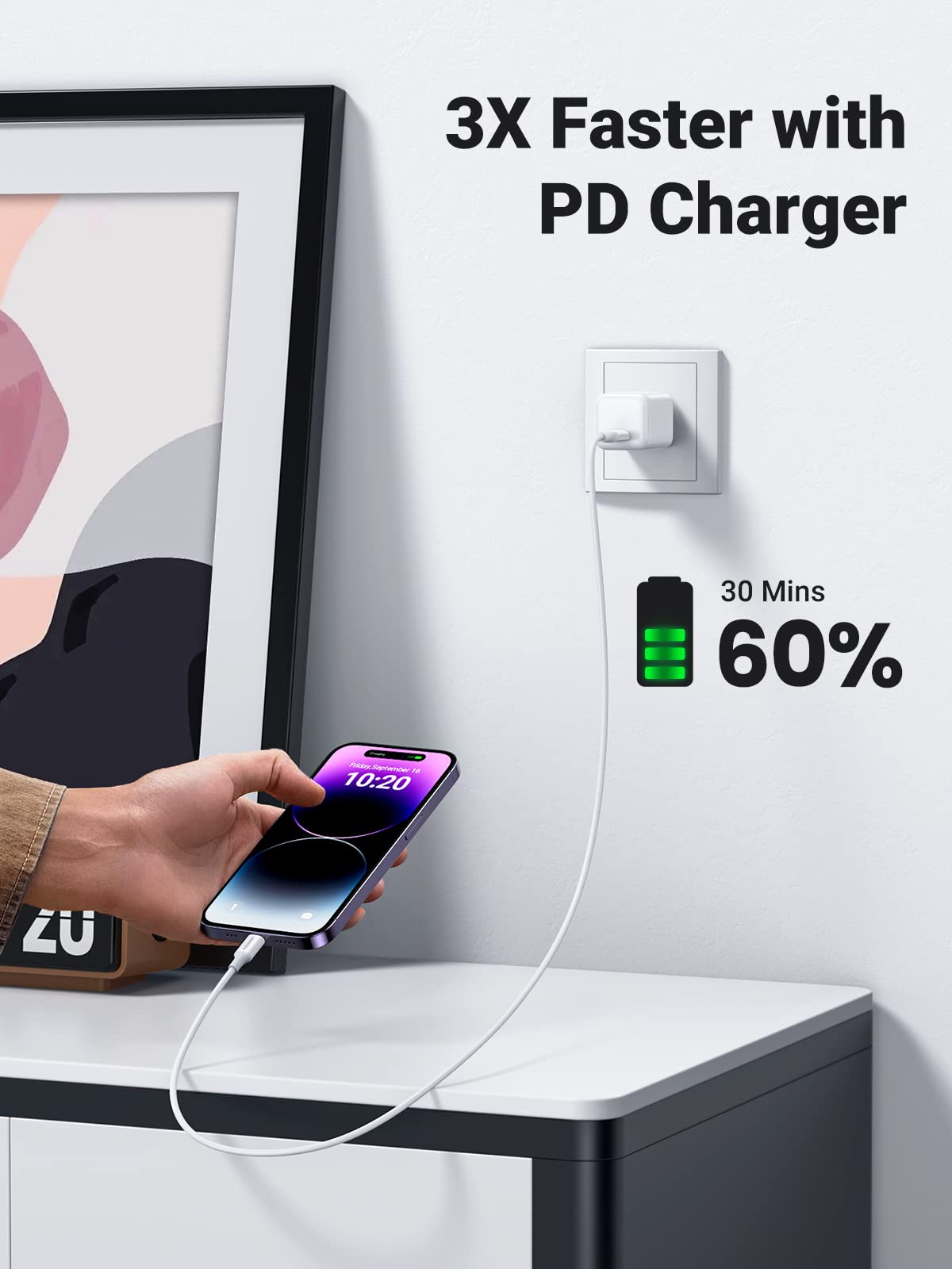 UGREEN USB C to Lightning Cable for Fast Charging