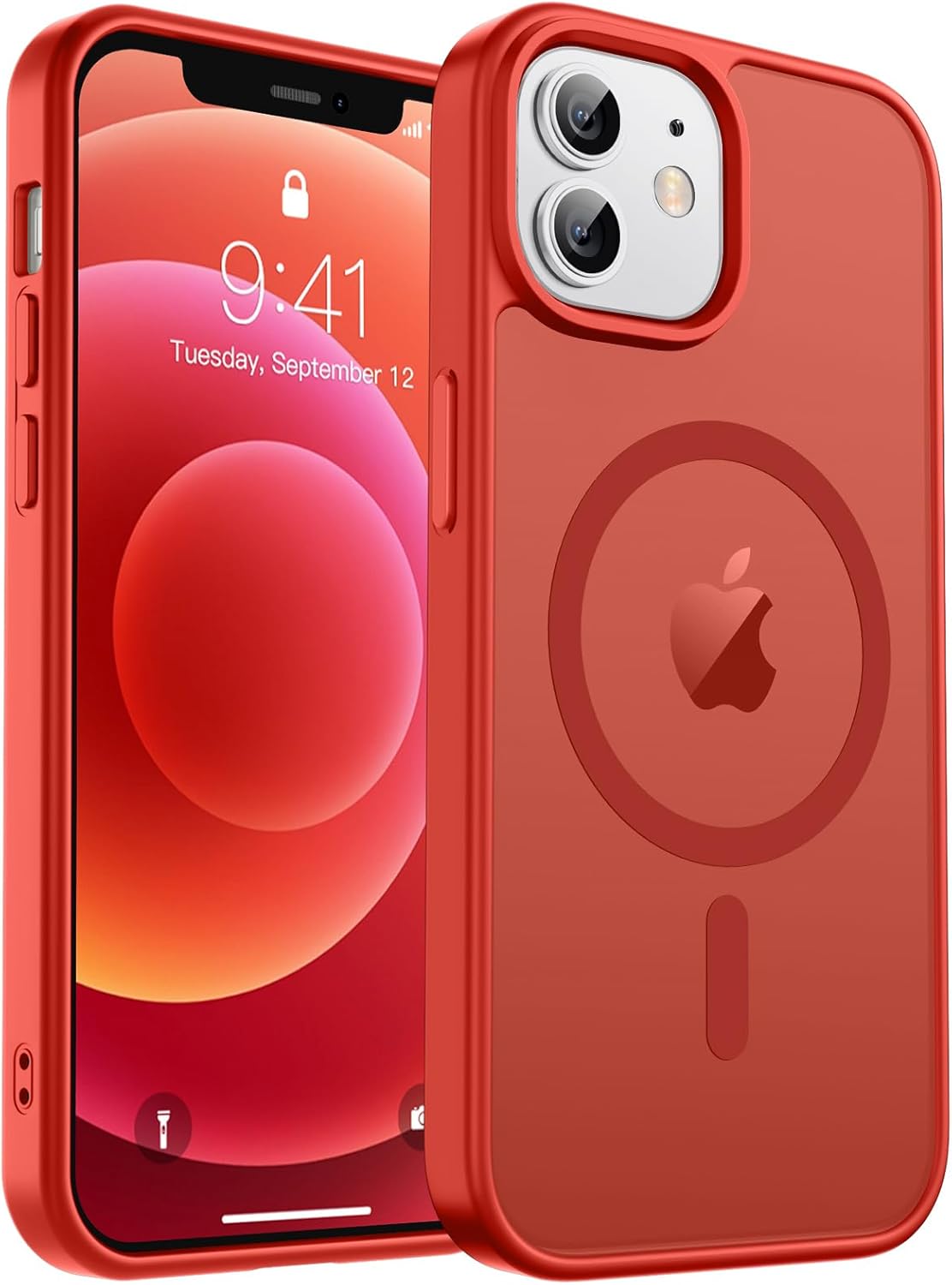 MagSafe Compatible iPhone 14 15 Case Matte Shockproof Anti Scratch Black