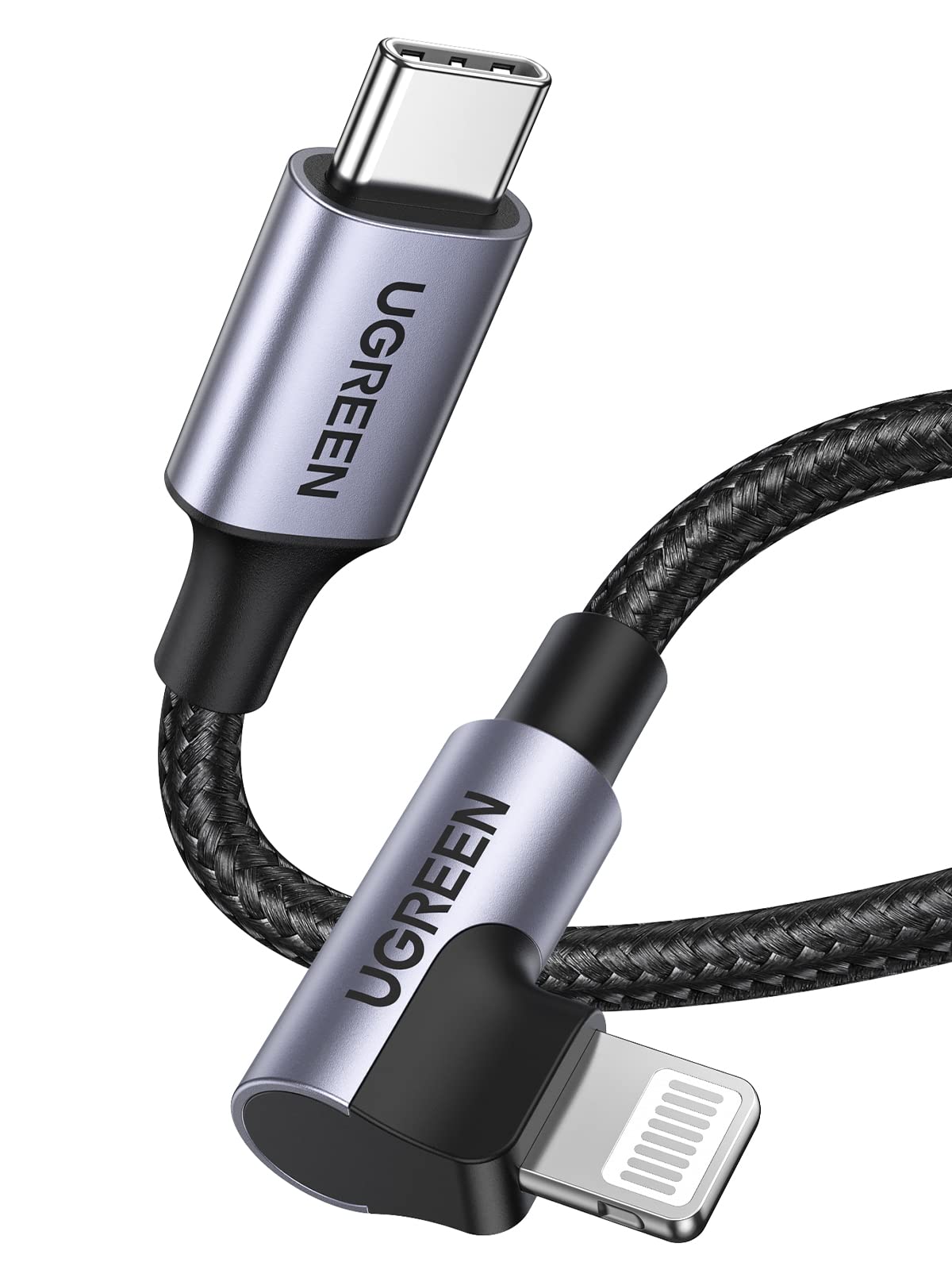 UGREEN MFi Certified 90 Degree Lightning Cable 6FT