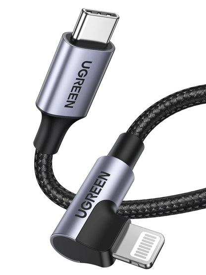 UGREEN MFi Certified 90 Degree Lightning Cable 6FT
