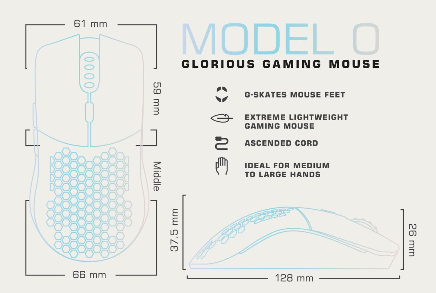 Glorious Model O Superlight Gaming Mouse for Precision