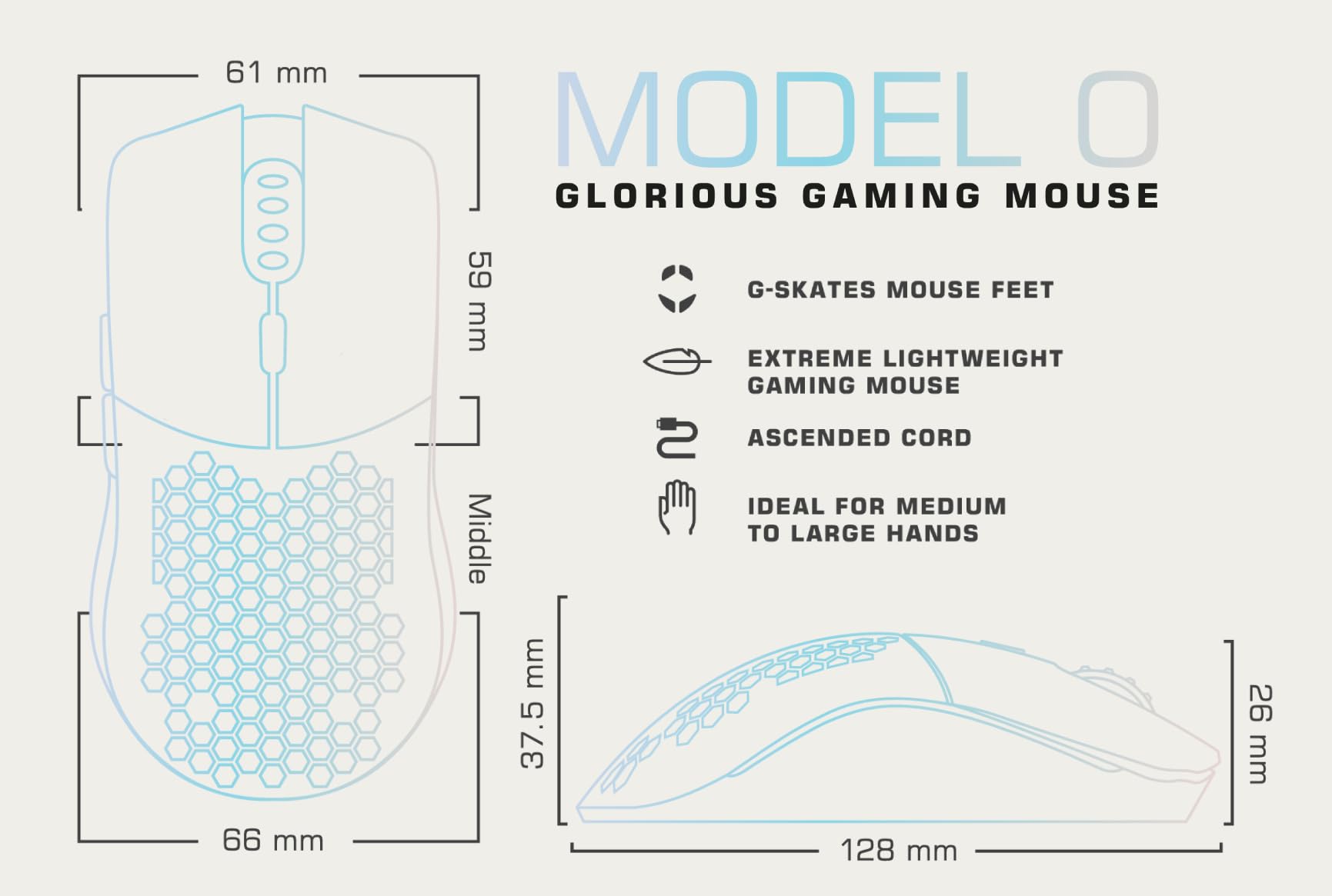 Glorious Model O Superlight Gaming Mouse for Precision
