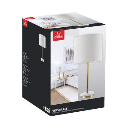 Metallic Gray Table Lamp with Dual Pull Chains for Versatile Lighting