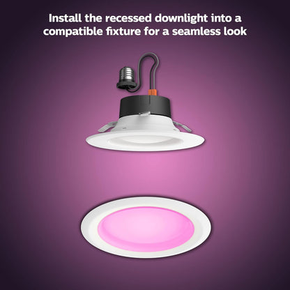 Philips Hue Smart LED Downlight 4 Pack With Color Control