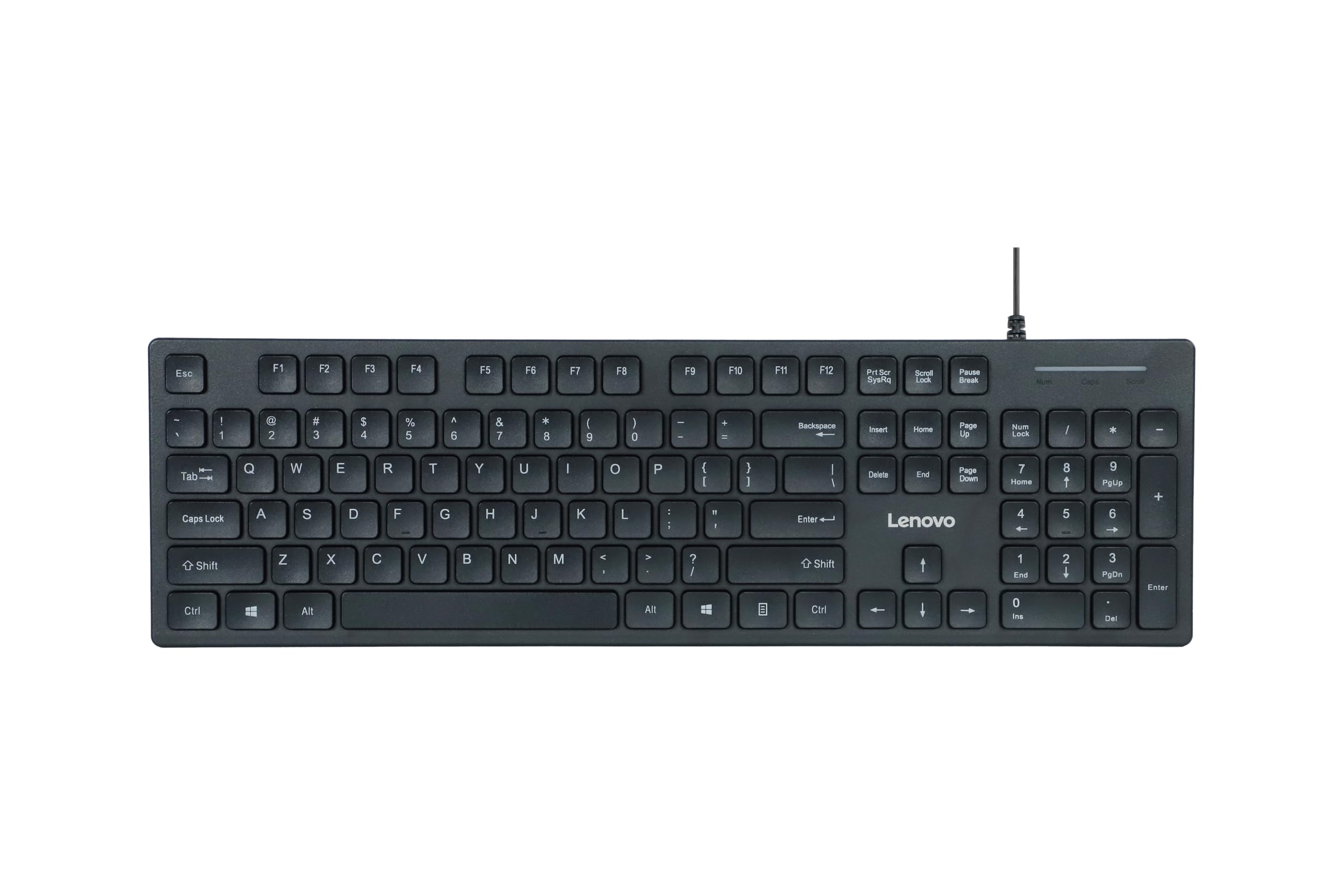 Lenovo 300 USB Keyboard Ergonomic Design for Comfortable Typing