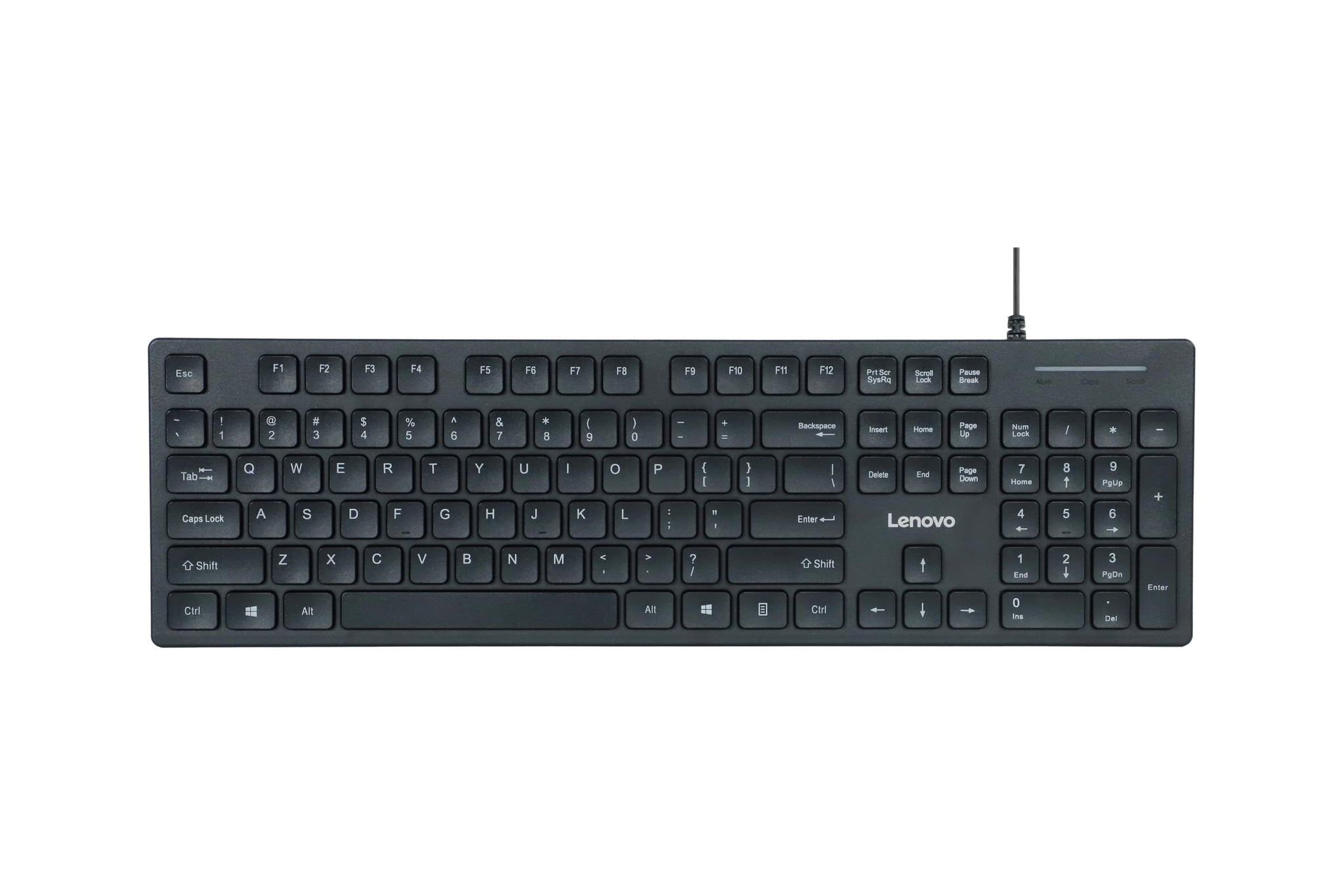 Lenovo 300 USB Keyboard Ergonomic Design for Comfortable Typing