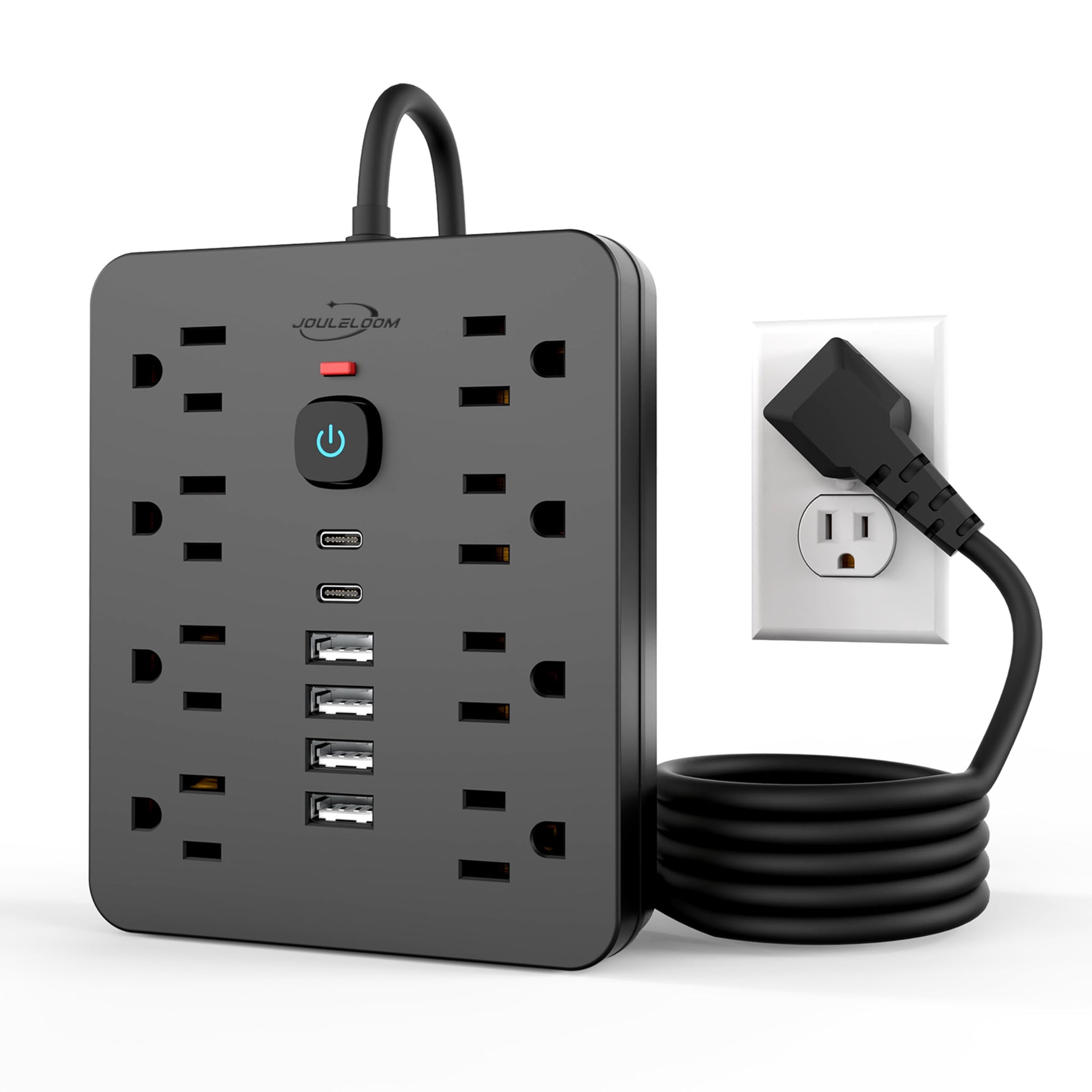 Power Strip Surge Protector With USB Ports Wall Mount