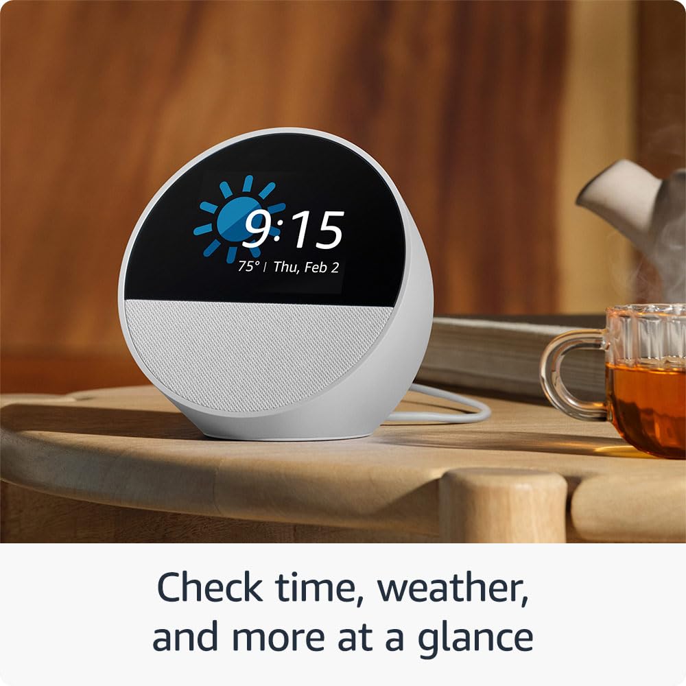 Amazon Echo Spot Smart Alarm Clock With Alexa Nightstand