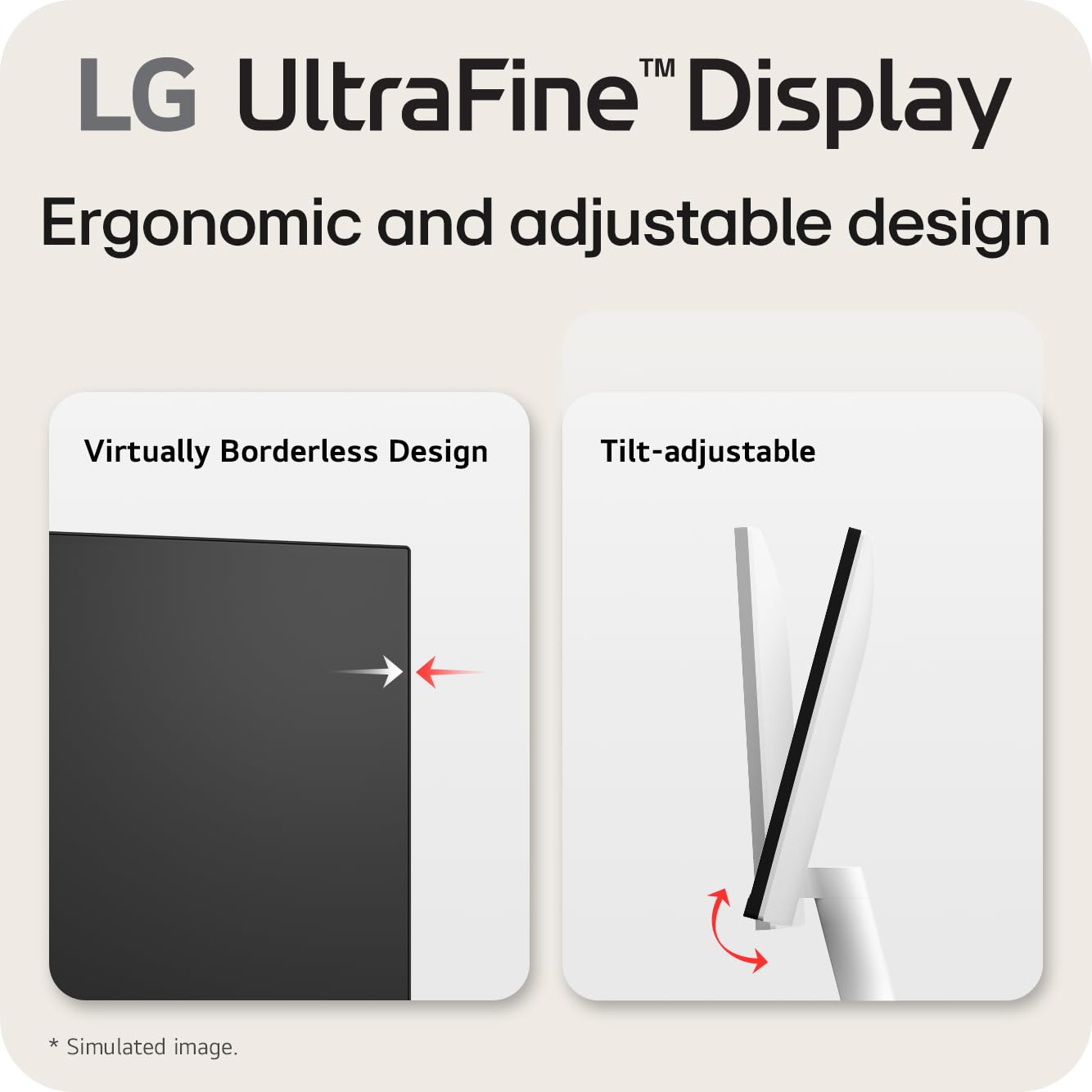 LG 27 Inch 4K UHD Monitor with Borderless Design