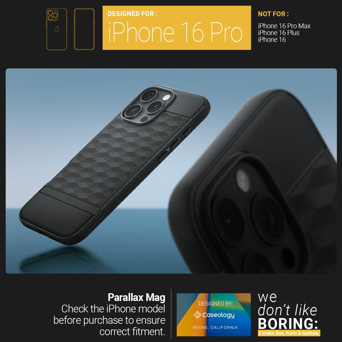 Caseology Parallax Mag iPhone 16 Pro Case with Ergonomic Design