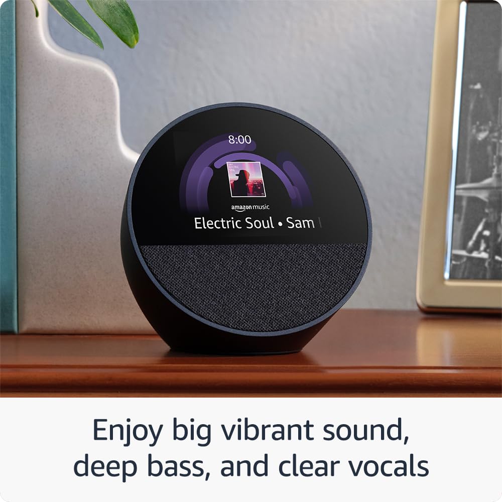 Amazon Echo Spot Smart Alarm Clock With Alexa Nightstand