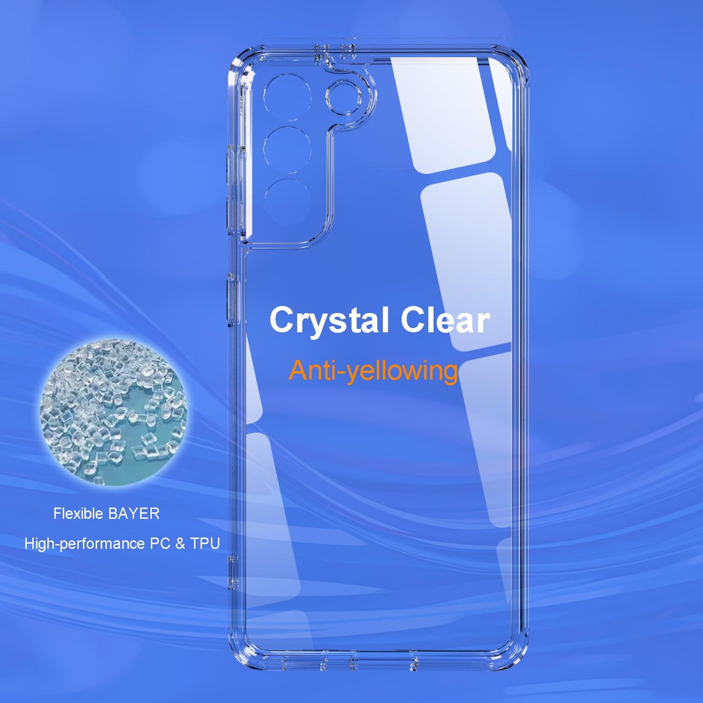 Tenoc Clear Case For Samsung Galaxy S22 6 Inch Non Yellowing Protective Bumper