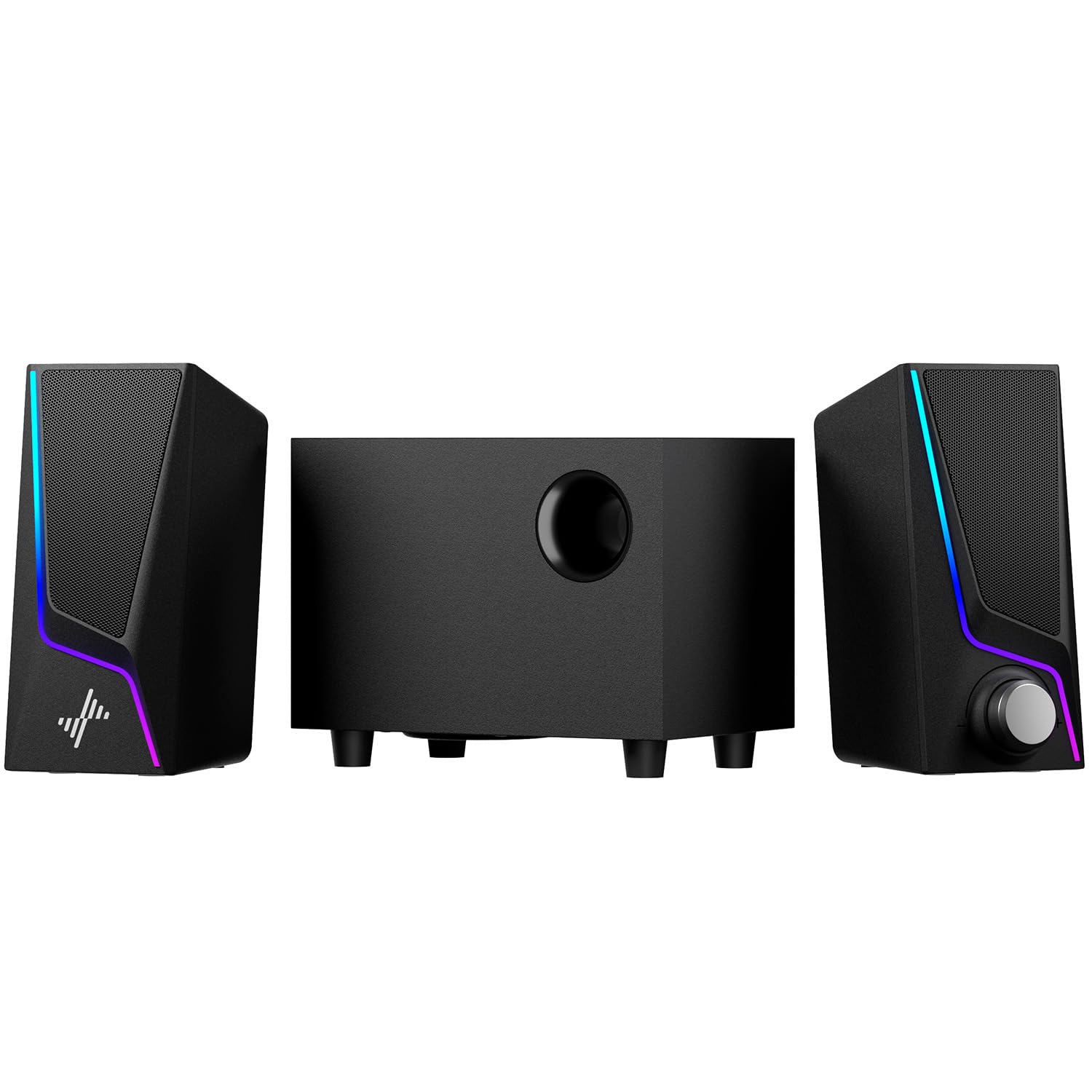 USB Powered Computer Speakers with Bass Boost and Lighting Modes
