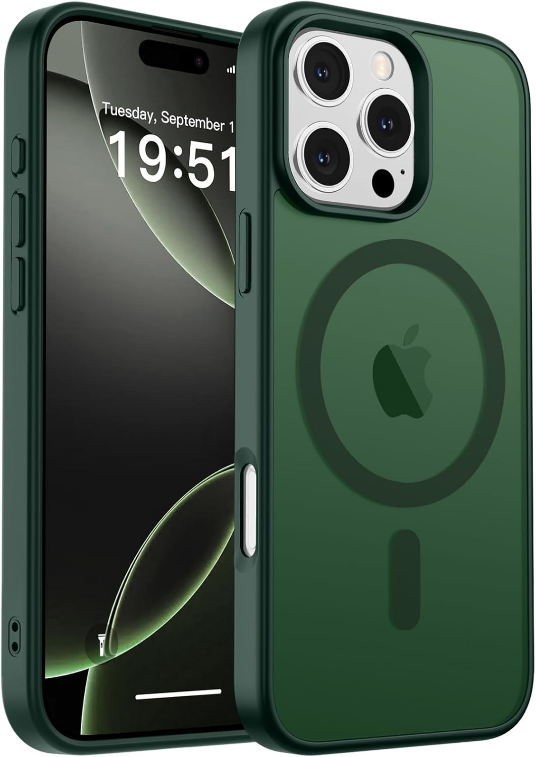 MagSafe Compatible iPhone 14 15 Case Matte Shockproof Anti Scratch Black