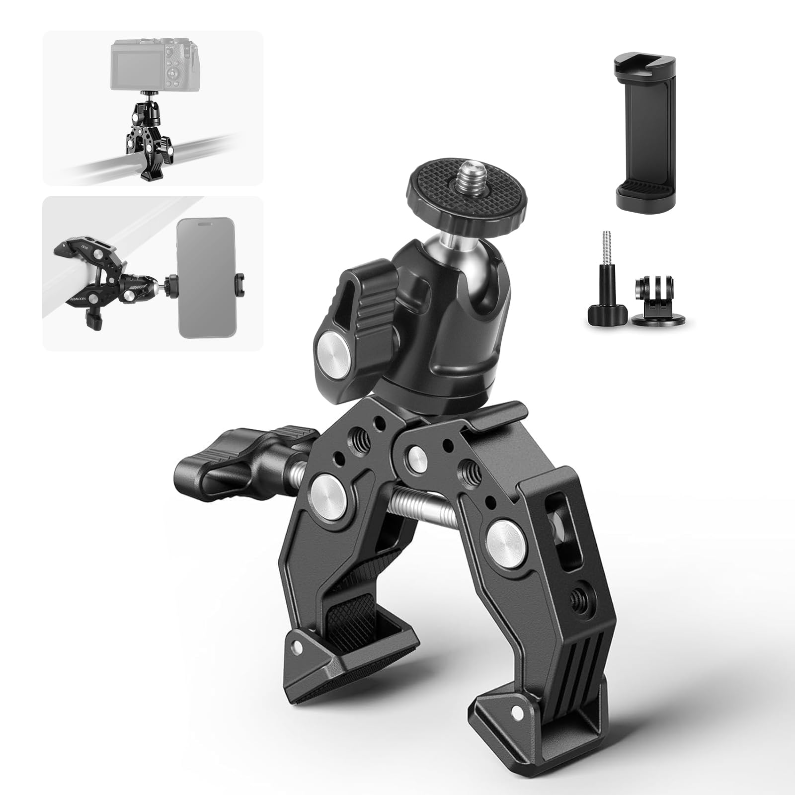 Neewer Super Clamp with Dual Ballhead Magic Arm