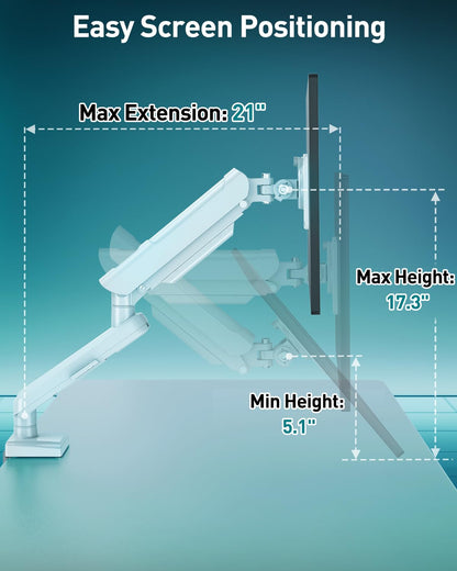 Freelift Pro Monitor Desk Mount 13-32 Inch Gas Spring Arm