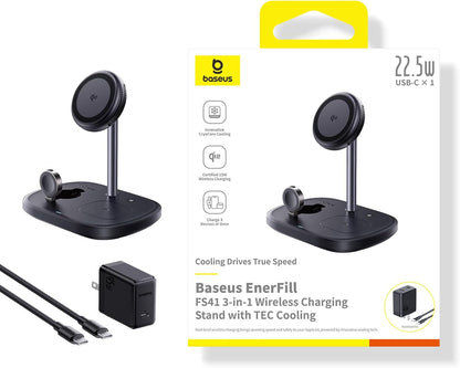 Baseus 3 in 1 Wireless Charger Stand with 15W Fast Charging