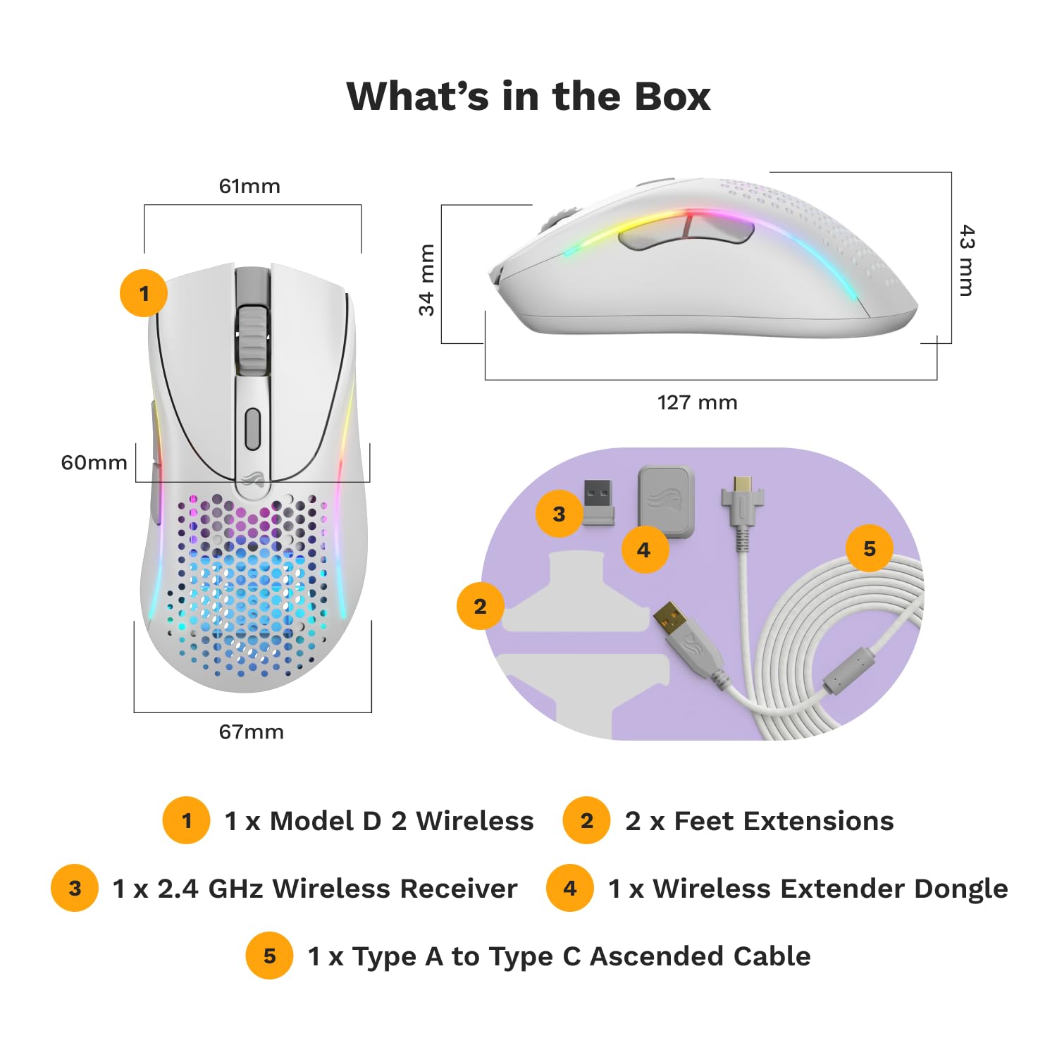 Glorious Model D Wireless Gaming Mouse Superlight Performance