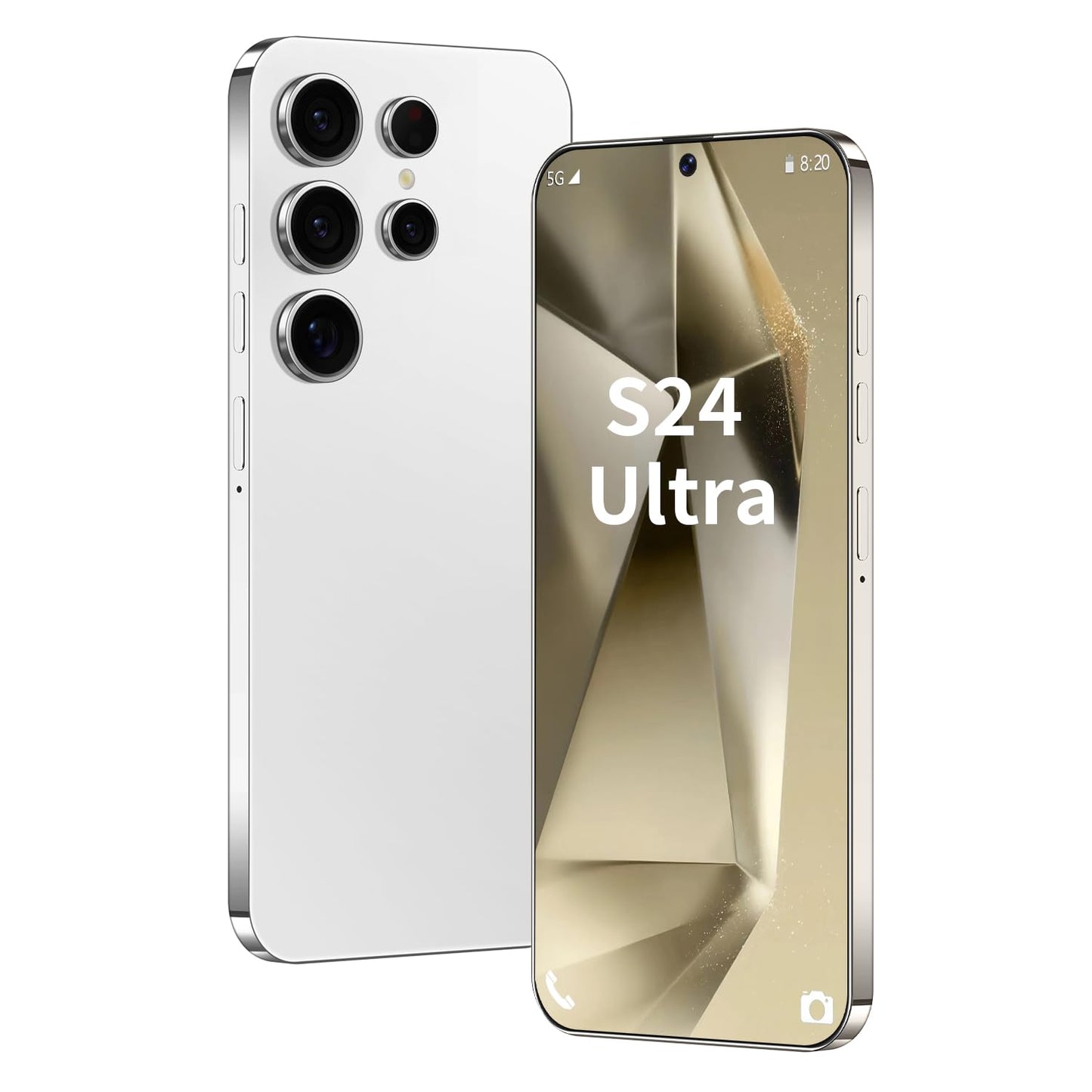 Unlocked S24 Ultra Android Phone 5G 6800mAh Dual SIM 108MP Camera Titanium Black