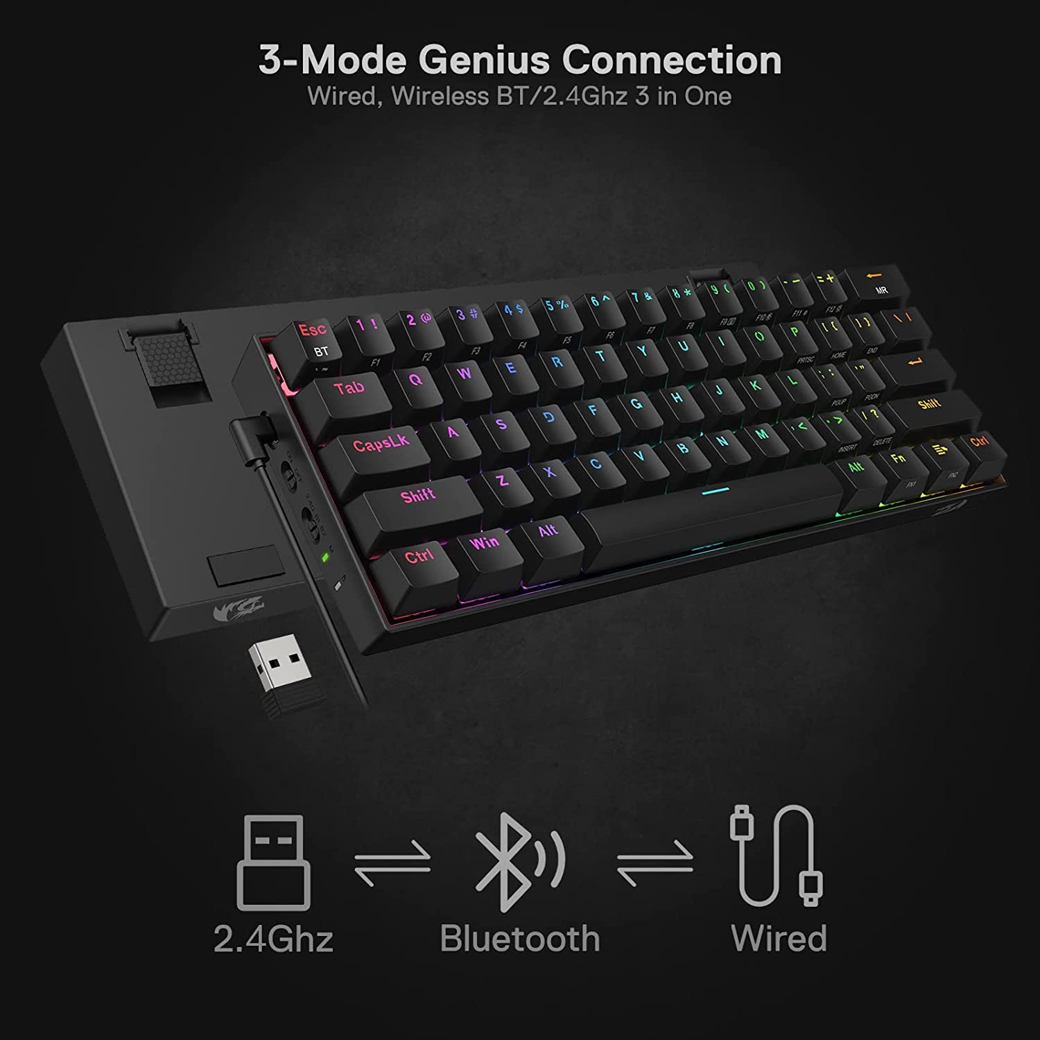 Redragon K530 Pro Wireless RGB Mechanical Keyboard
