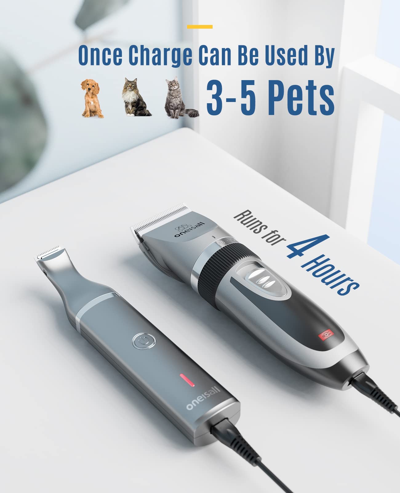 Low Noise Dog Clippers and Paw Trimmer Kit