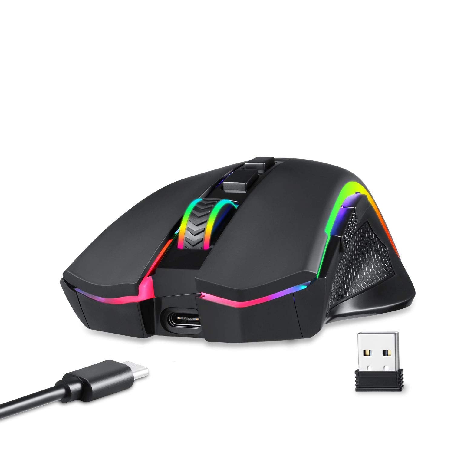 Redragon M602 Ergonomic RGB Gaming Mouse with Adjustable DPI