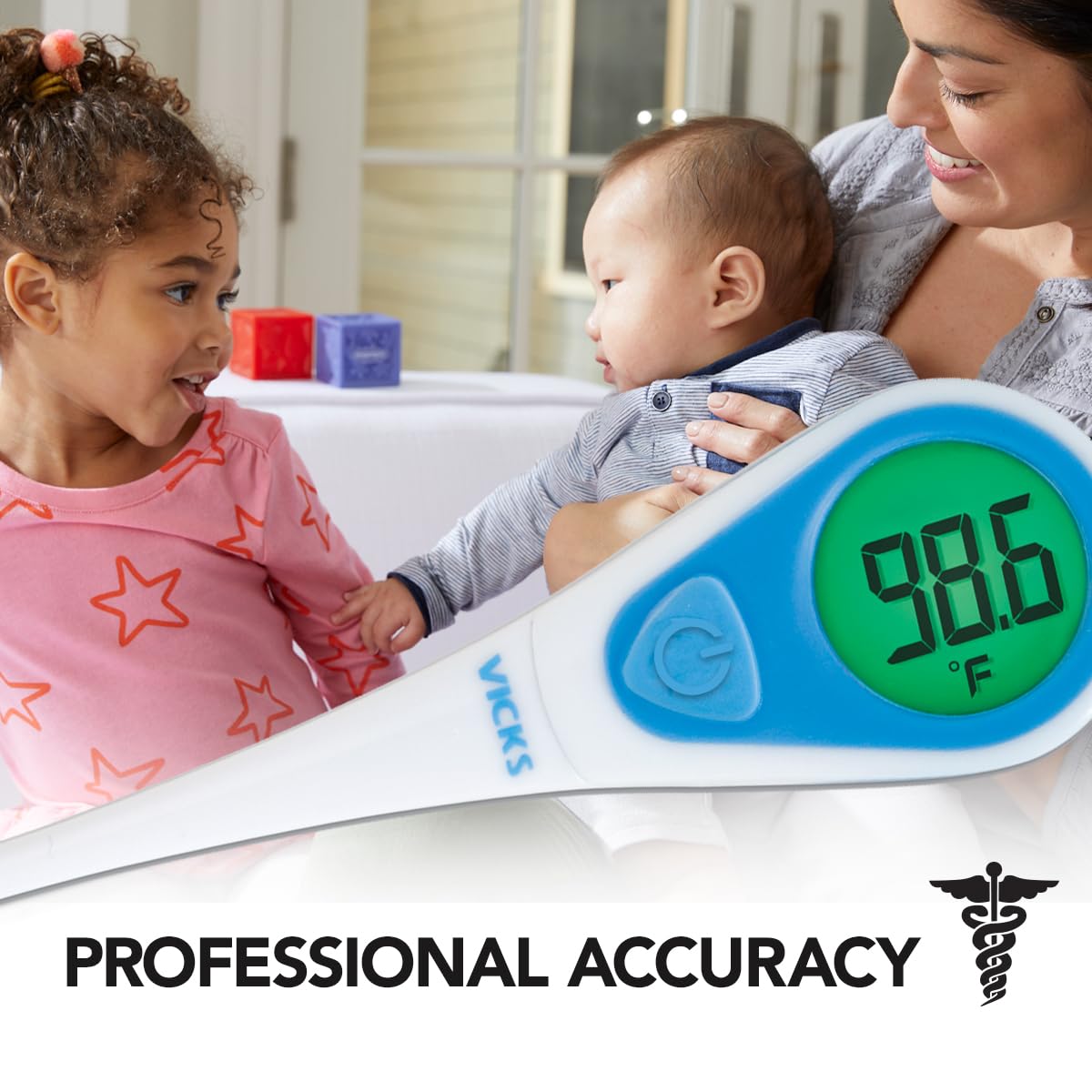 Vicks Speed Read Digital Thermometer With Color Coded Display