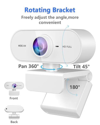 1080P HD Webcam with Microphone for PC Mac Laptops YouTube