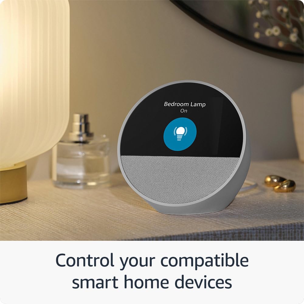 Amazon Echo Spot Smart Alarm Clock With Alexa Nightstand