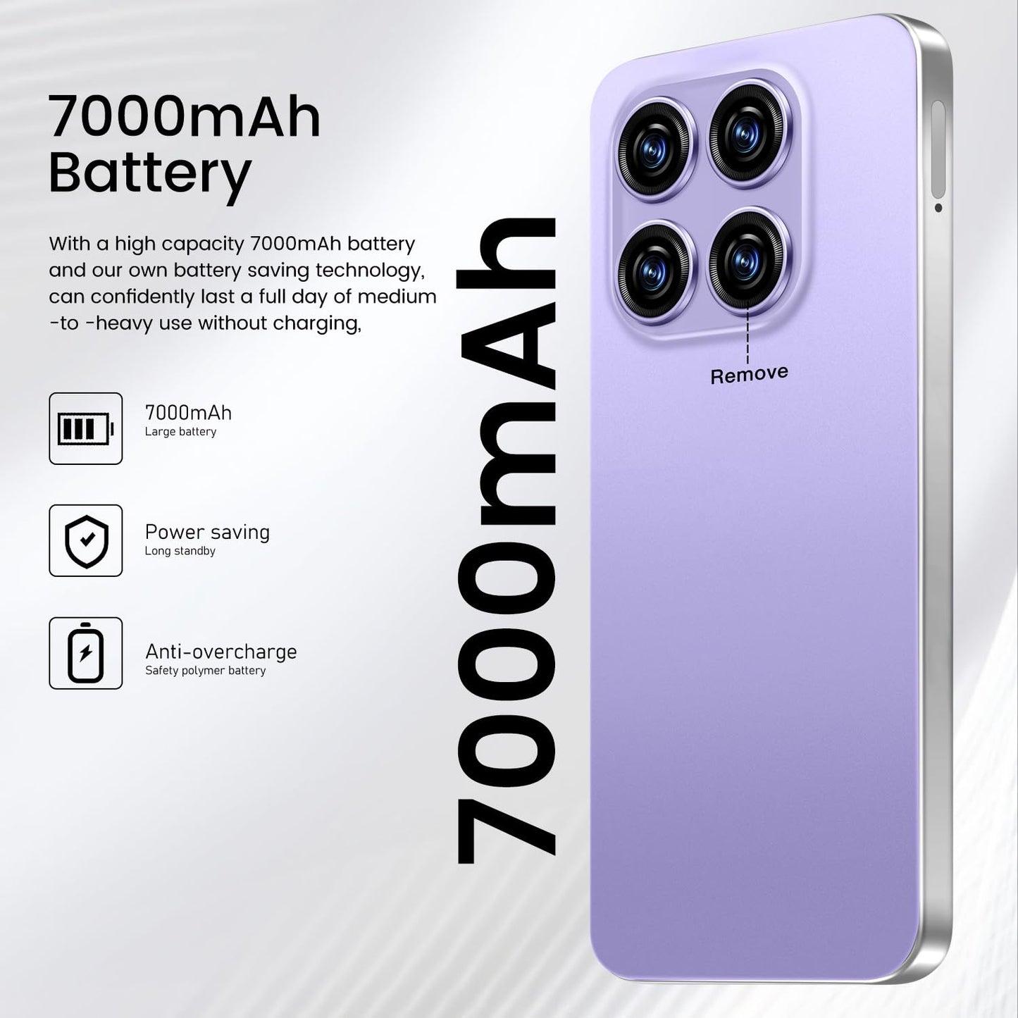 MMY 16PROMA X Unlocked Phone 6.99in HD Android 14 7000mAh 5G 16GB 512GB Deep Blue