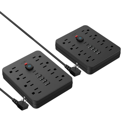 Power Strip Surge Protector With USB Ports Wall Mount