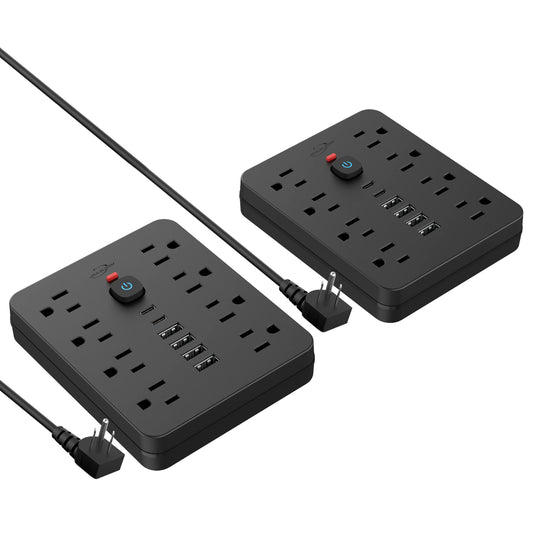 Power Strip Surge Protector With USB Ports Wall Mount
