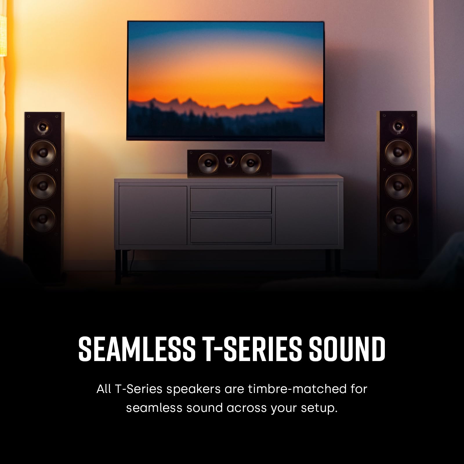 Polk Audio T15 Bookshelf Speakers with Deep Bass Sound