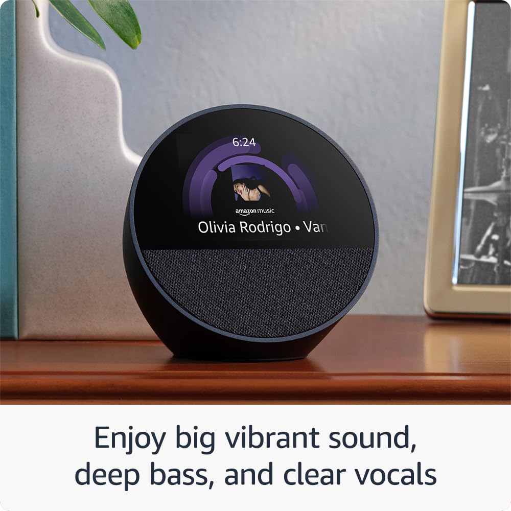 Amazon Echo Spot Smart Alarm Clock With Alexa Nightstand