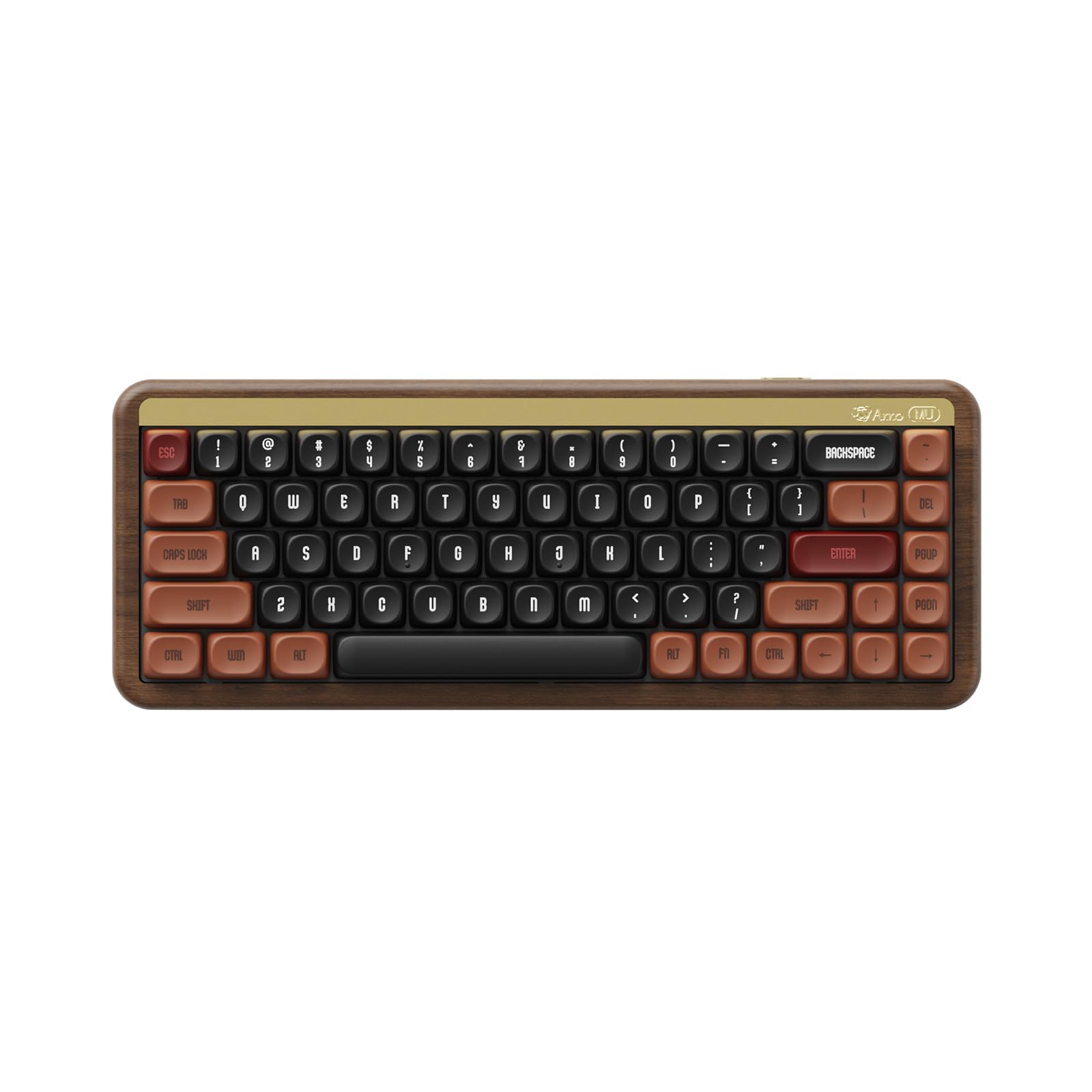 Akko Mechanical Gaming Keyboard With Walnut Case