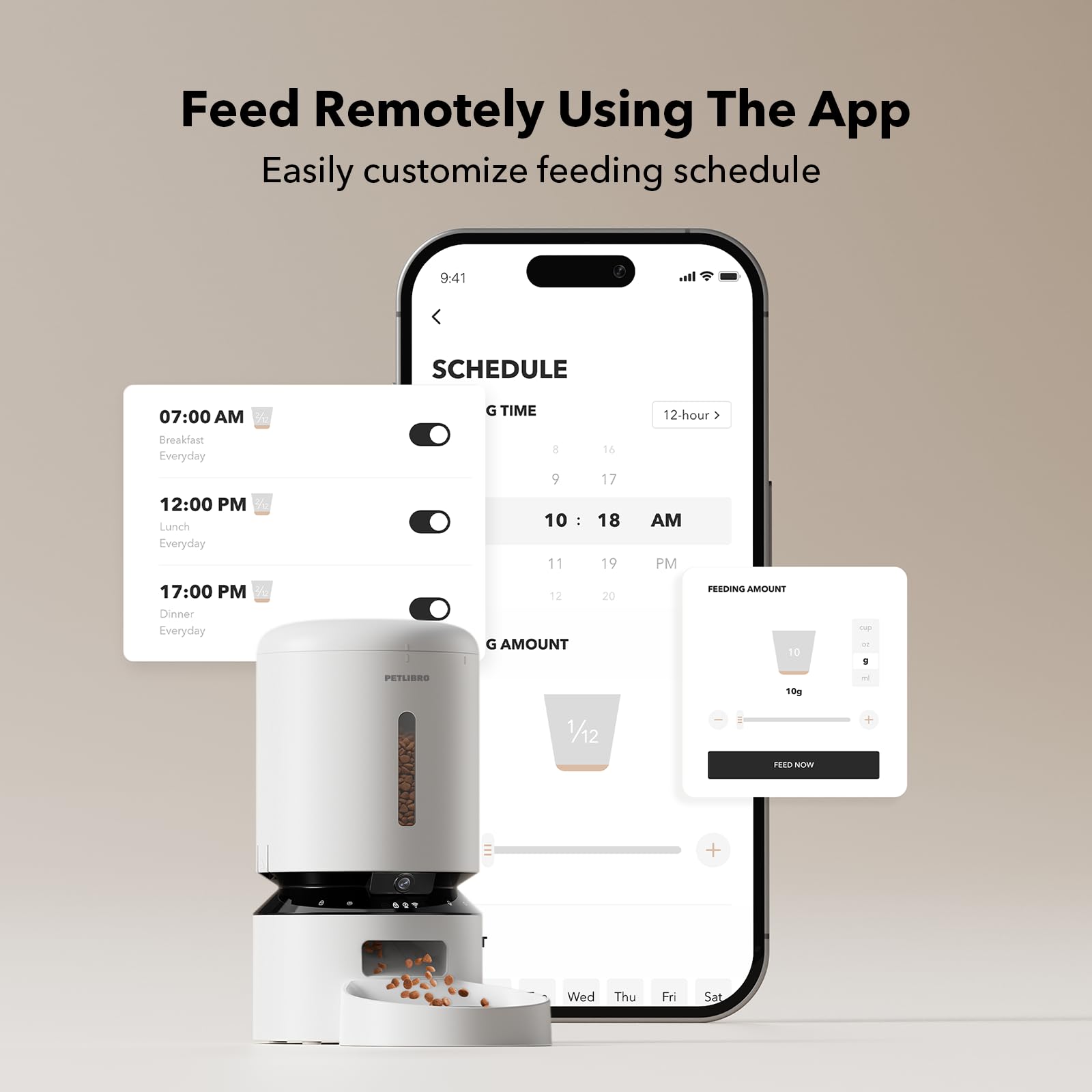 PETLIBRO Automatic Cat Feeder with HD Camera and Alerts