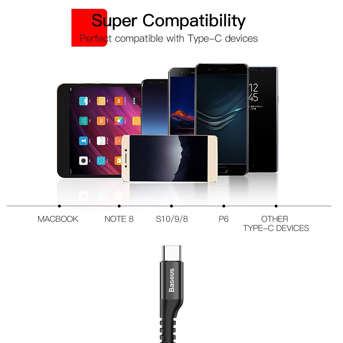 Baseus 100W Retractable USB Type C Charger Cable