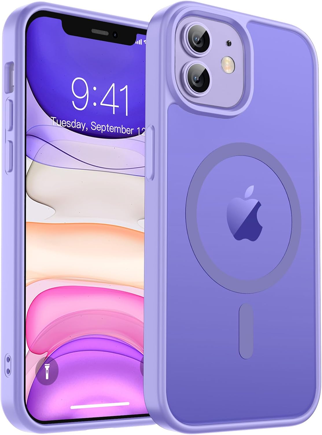 MagSafe Compatible iPhone 14 15 Case Matte Shockproof Anti Scratch Black