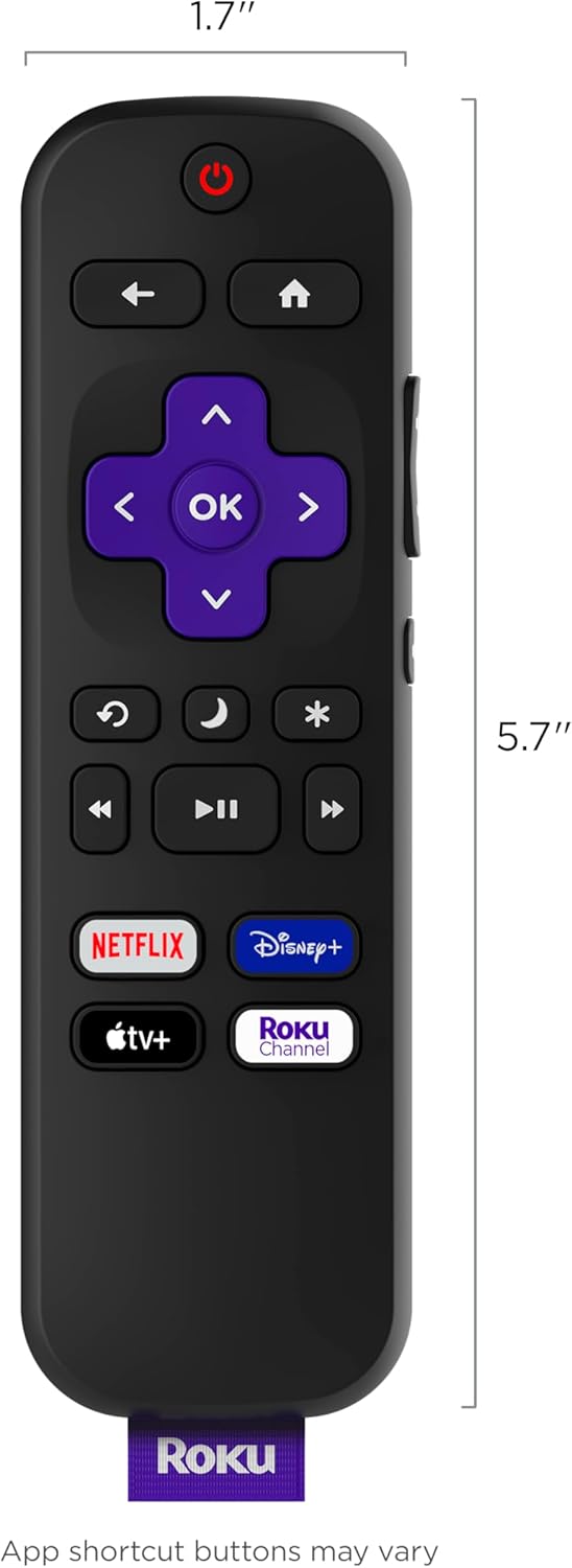 Roku TV Remote Control Easy Setup Replacement Remote