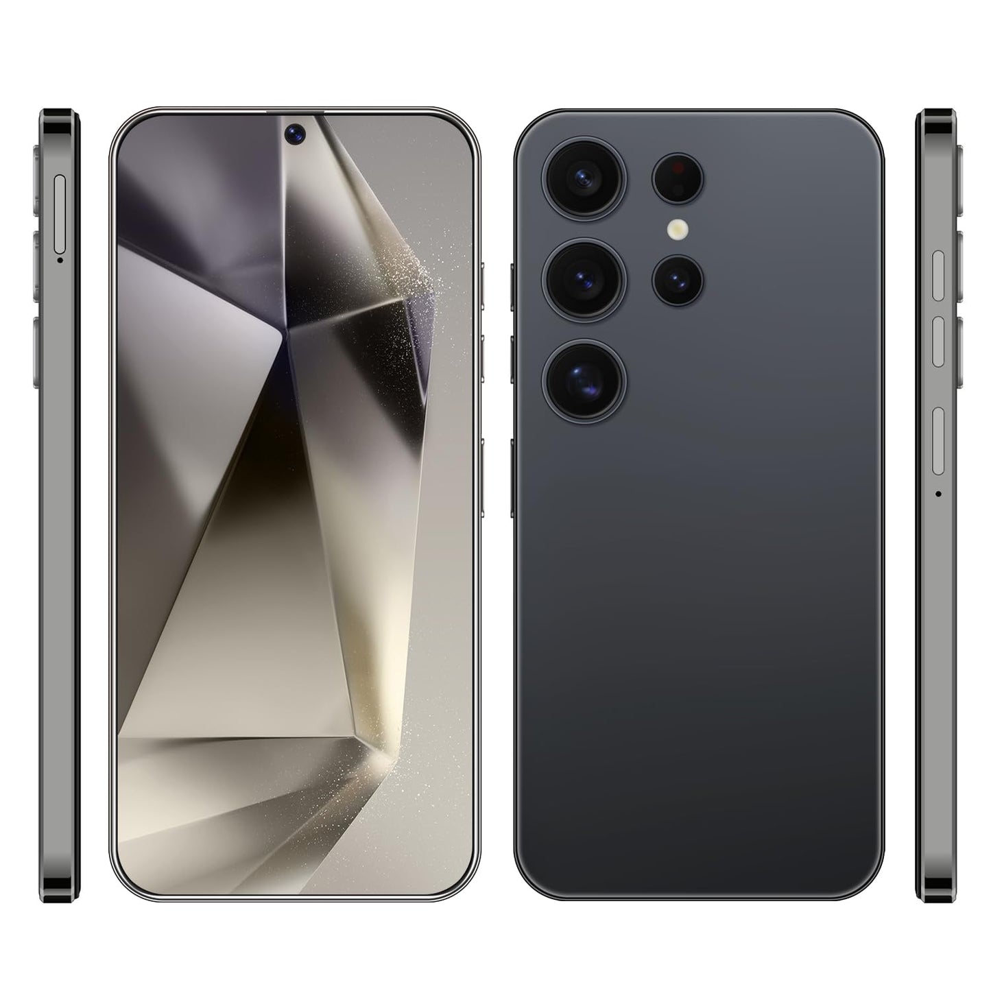 Unlocked S24 Ultra Android Phone 5G 6800mAh Dual SIM 108MP Camera Titanium Black