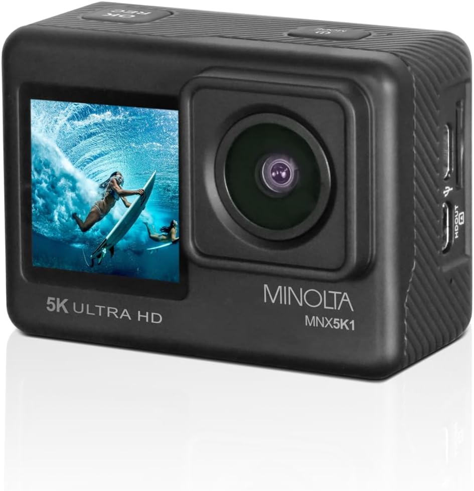 Minolta MNX5K1 5K Ultra HD Action Camera Kit
