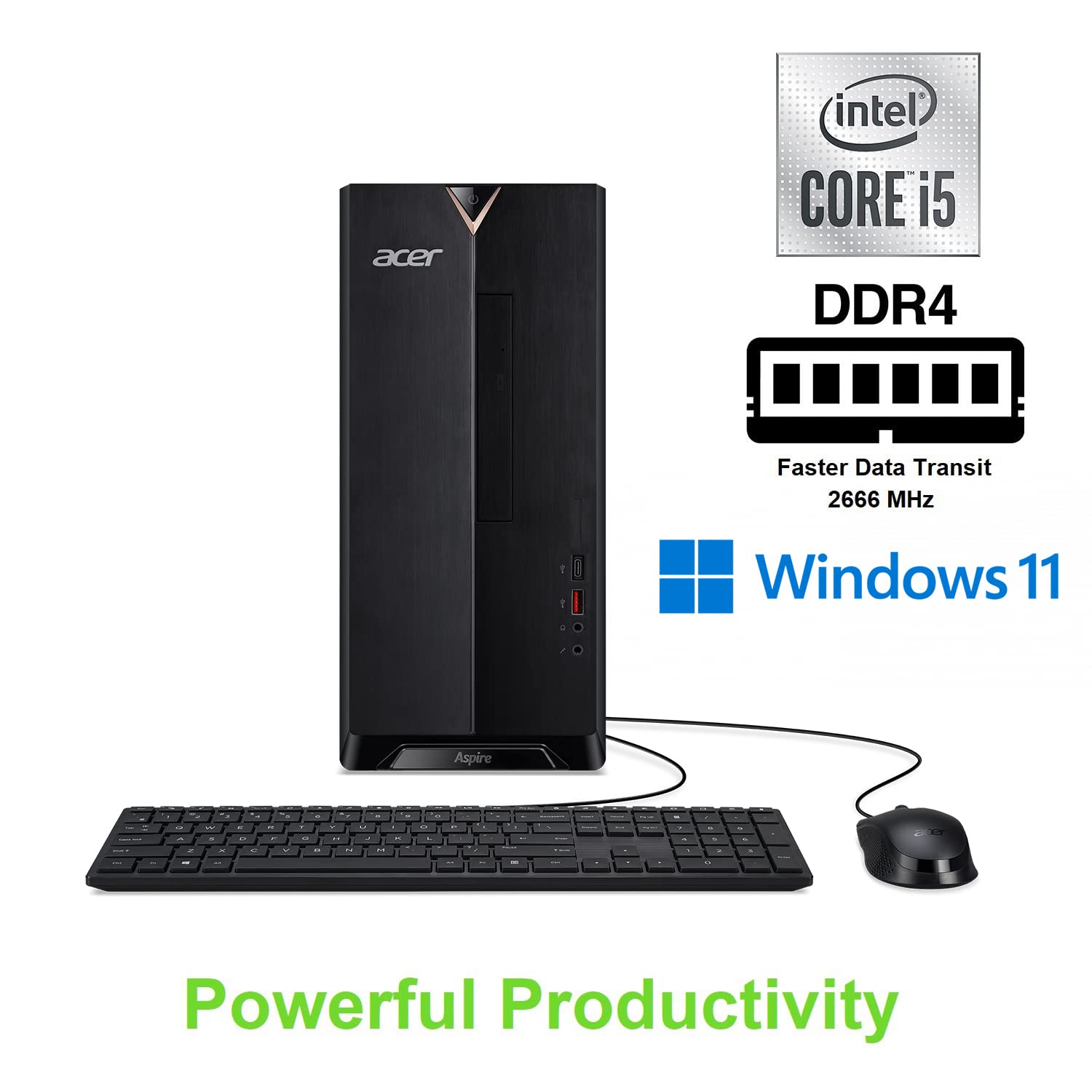 Acer Aspire TC Desktop with Fast Intel Core i5 Processor