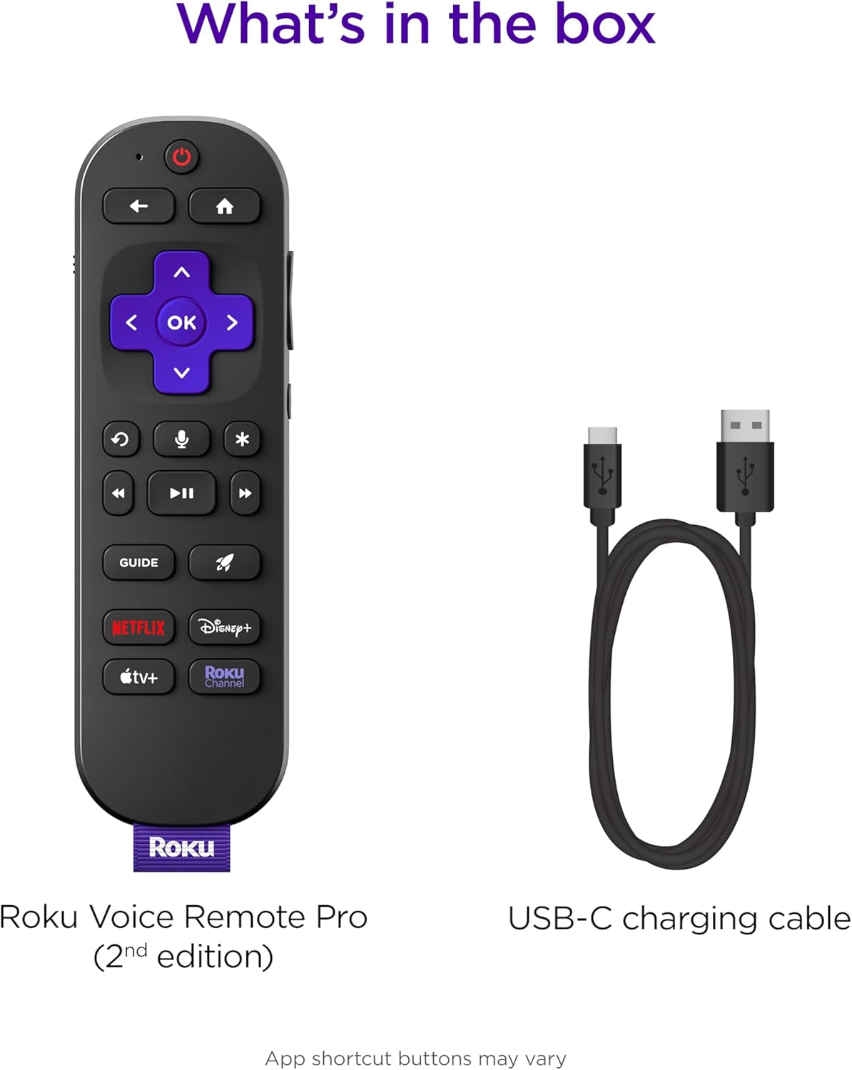 Roku Voice Remote Pro Enhanced Control with Backlit Buttons