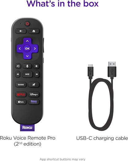 Roku Voice Remote Pro Enhanced Control with Backlit Buttons