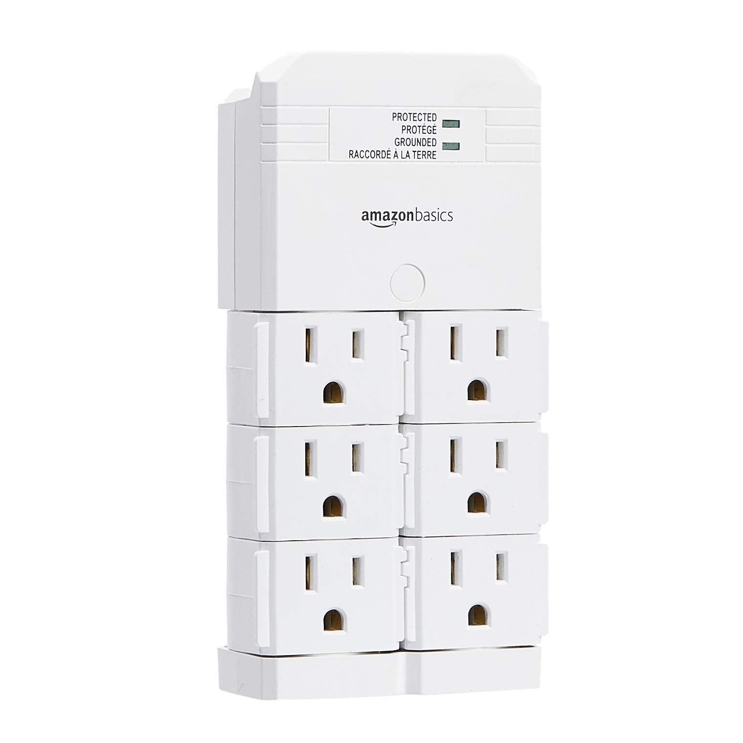 Surge Protector Wall Mount With Rotating Six Outlets