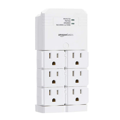Surge Protector Wall Mount With Rotating Six Outlets